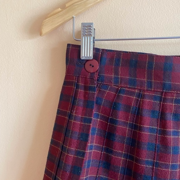 𝅺VINTAGE Evidence 90s Plaid School Girl Academia Skirt Made in Canada Size 8 - Picture 4 of 7